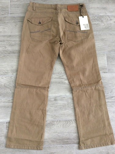 MENS JACK JONES BRANCO STANDARD FIT BUTTON FLY IN CAMEL JEANS W30 L32 - Picture 3 of 3