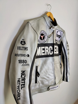Mercedes Leather Jacket Vintage Mercedes Racing Jacket Biker