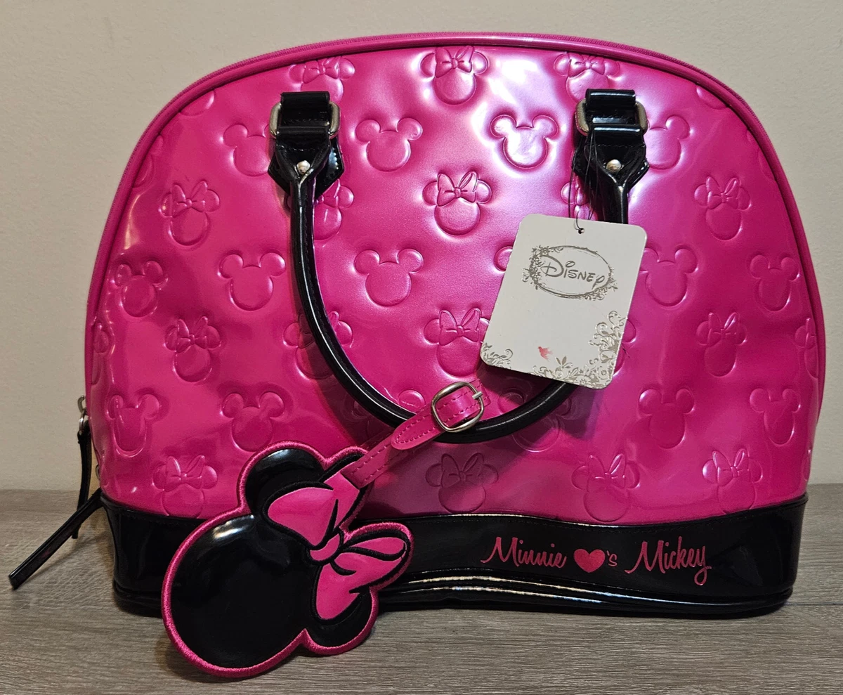 DISNEY x LOUNGEFLY Pink Minnie‎ Loves Mickey Large Dome Satchel Bowling Bag Loungefly Disney Minnie Mouse Pink Handbag | BoxLunch main image 2