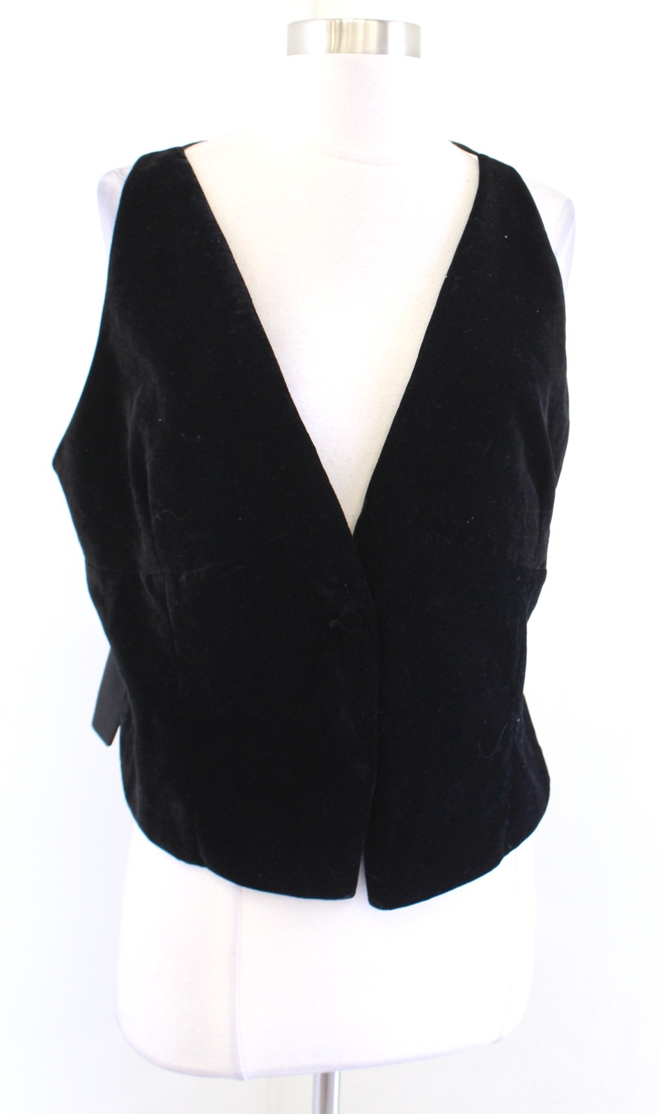 NWT Zara Black Velvet V Neck Strappy Top Blouse Cropped Size XL Unique