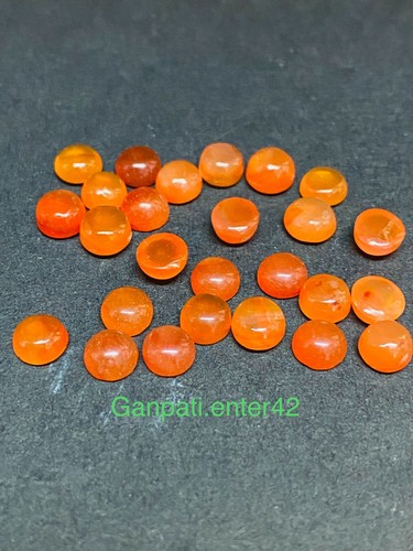 Lot En Gros De Cabochons Ronds En Grenat Naturel (pyrope) 6mm - Calibrés, Non Traités, Provenance Inde