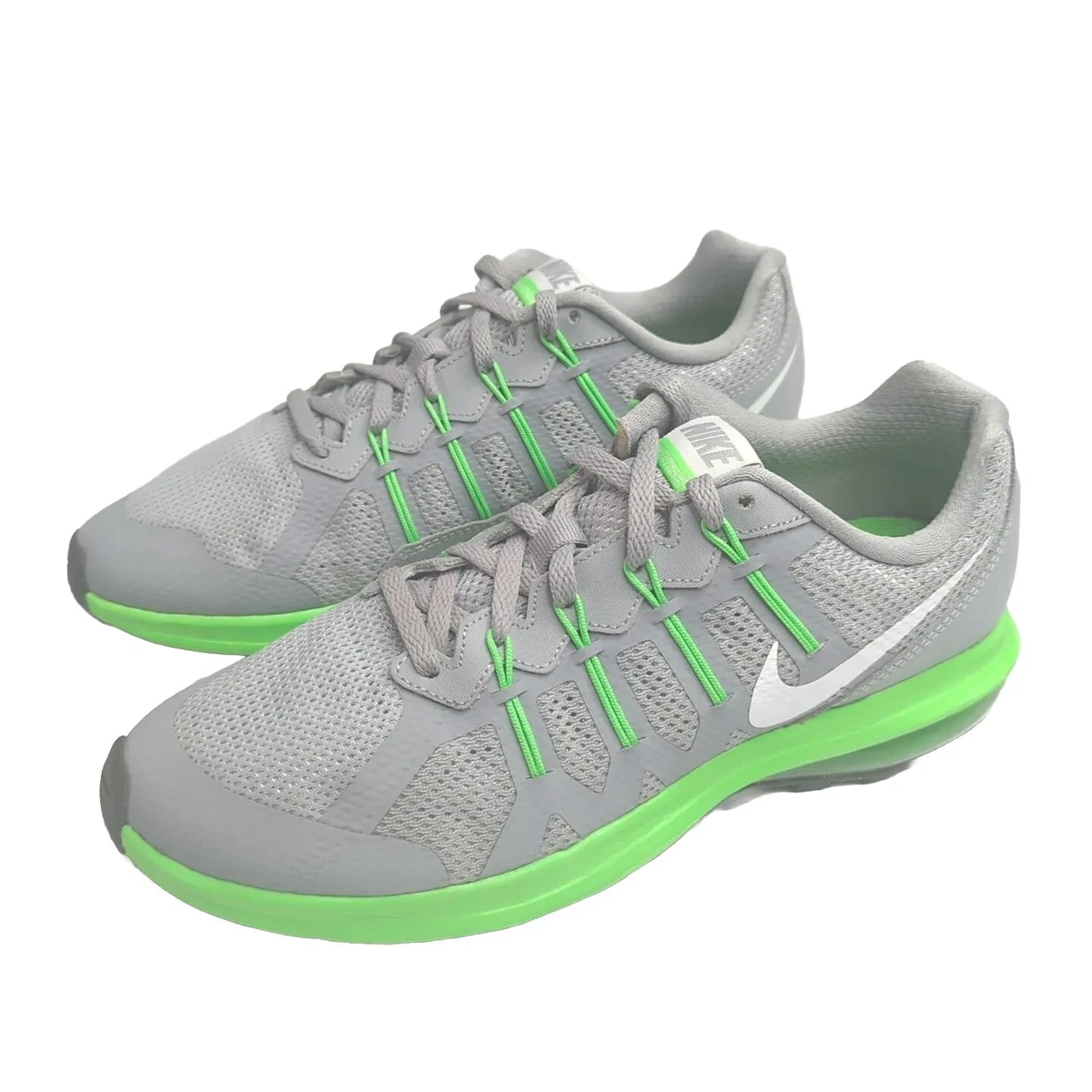 Nike Air Max Dynasty GS 820268 003 Running Grey White Green Boys 7 Women s 9