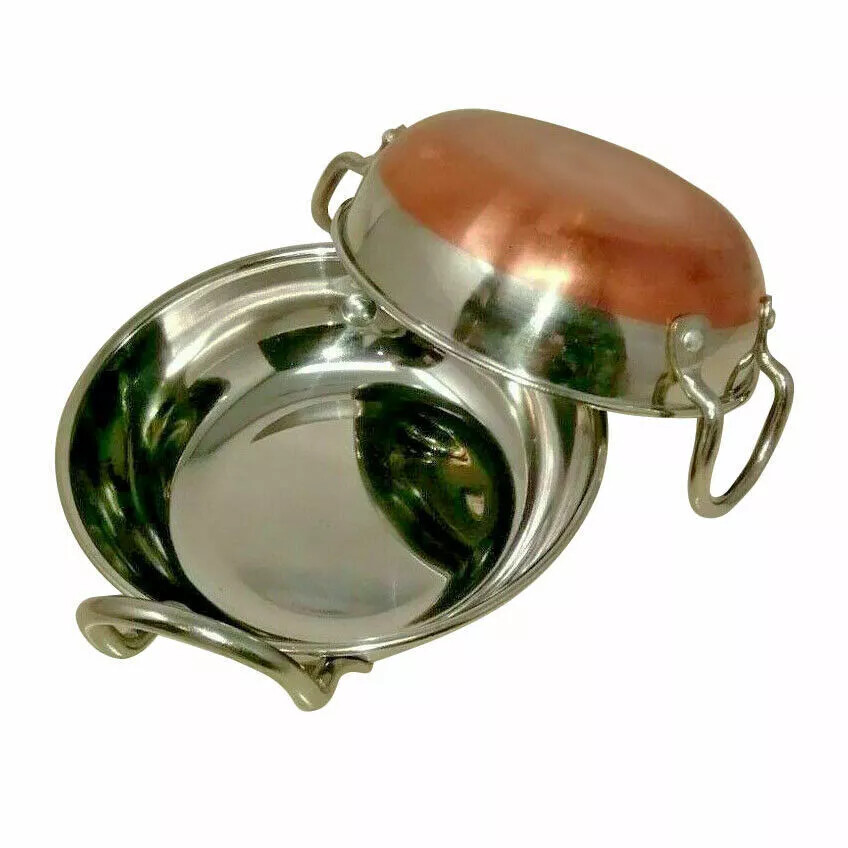 Copper Base Stainless Steel SERVING BOWLS Food Balti Karahi Kadai Curry  Dishes