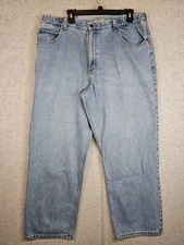 LL Bean Jeans 38x29 Mens Blue Classic Fit Denim Light Wash. Strech Comfort Waist