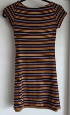 Urban Outfitters Womens Dress Size S Short Sleeve Striped Polyester Blend