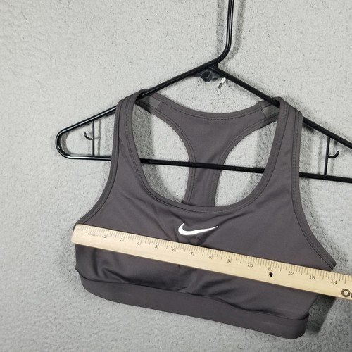 Nike Sport BH klein grau Racerback Logo Damen Sport Fitness Laufen Yoga Oberteil - Bild 4 von 8