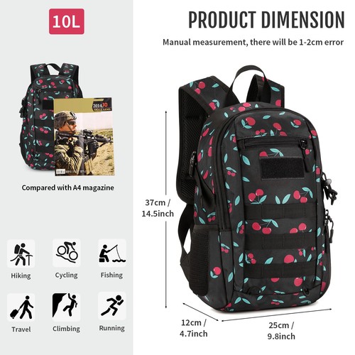 12L Rucksack Wasserdicht Outdoor Camping Trekking Wanderrucksack Reiserucksack - Bild 7 von 24