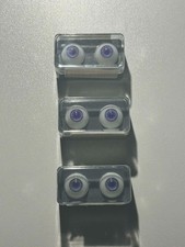 Glastic Realistic Lifelike Doll Eyes 14mm Lot of 3 Pairs