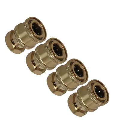 #ad 4* Brass Pressure Washer Coupler Adapter Fitting Set 1 4quot; QC to Female NPT $16.04