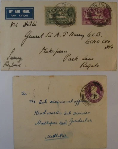 India: George V & VI 3x envelopes.