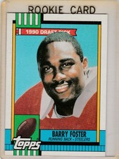 1990 topps #174 Barry Foster RC STEELERS