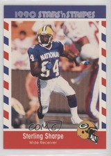 1990 Fleer Stars 'n Stripes Sterling Sharpe #74 0c4