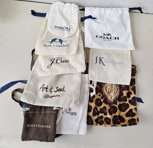 Lotto 9 Pandora Brighton Coach J. Sacchetti antipolvere Crew portagioie da viaggio con coulisse