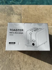 YSSOA 2 Slice Toaster Extra Wide Slot Removable Crumb Tray 5 Browning Setting