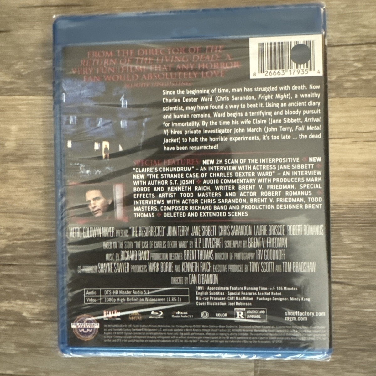 The Resurrected Blu-ray Scream Factory Horror Chris Sarandon New