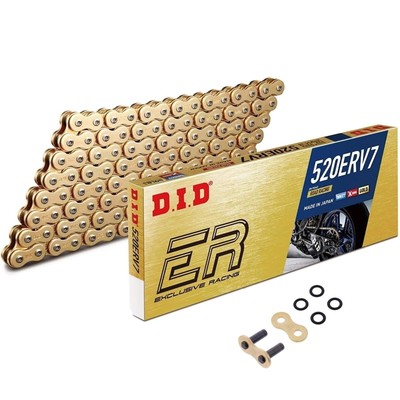 DID Racing X-Ringkette Gold ERV7 520 Teilung 116 Glieder offen mit Nietschloss