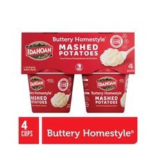 Idahoan Buttery Homestyle Mashed Potatoes Cups, 1.5 Oz , 4 Count