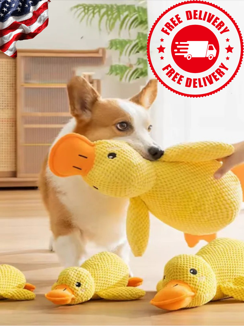 Stomping Duck Dog Toy Bite Resistant Plush Chew Toy for Larg