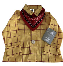 New Disney Woody Toy Story Costume Yellow Shirt  Red Bandana Kids Size 3