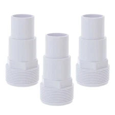 3 Universal Combo Hose Adapters, 1-1/4" or 1-1/2", Fits Above-Ground Pool Pump