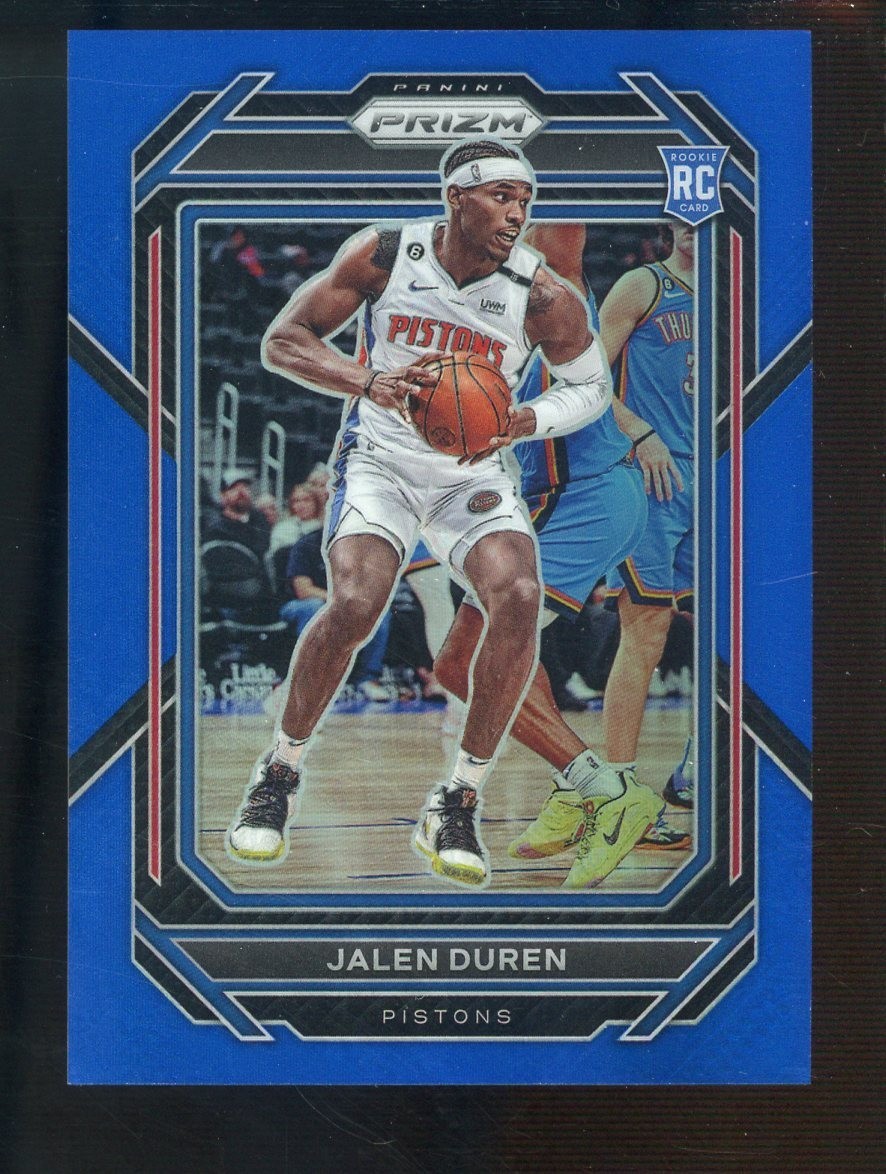 2022-23 Panini Prizm Jalen Duren Detroit Pistons RC Rookie #239 Blue 016/199