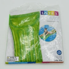 Green INTEX Transparent Mat Swimming Pool Inflatable Adult 72" x 27" NEW