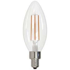 Bulbrite 776626, 5 Watt Clear B11 LED Filament Light Bulb, E12 Candelabra Base