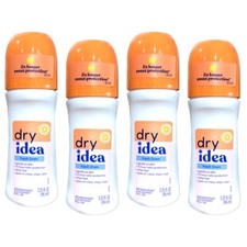 4 Pack Dry Idea Roll-On Antiperspirant and Deodorant Fresh Linen 3.25 Ounce