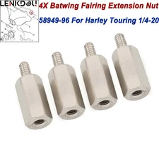 4x Batwing Extension Nut Standoff Stud Outer Fairing For Harley Street Glide FL