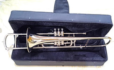 TROMBONE VALVE MADE OF PURE BRASS METAL IN CHROME POLISH CASE BOX FREE SHIPP