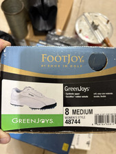 FootJoy GreenJoys Women’s Golf Shoes Spiked Lace-Up White/Black US 8 M 48744