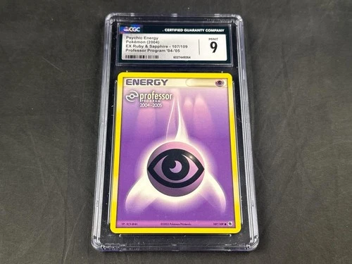 PSYCHIC ENERGY 107/109 EX RUBY & SAPPHIRE PROFESSOR PROGRAM 2004-2005 CGC 9