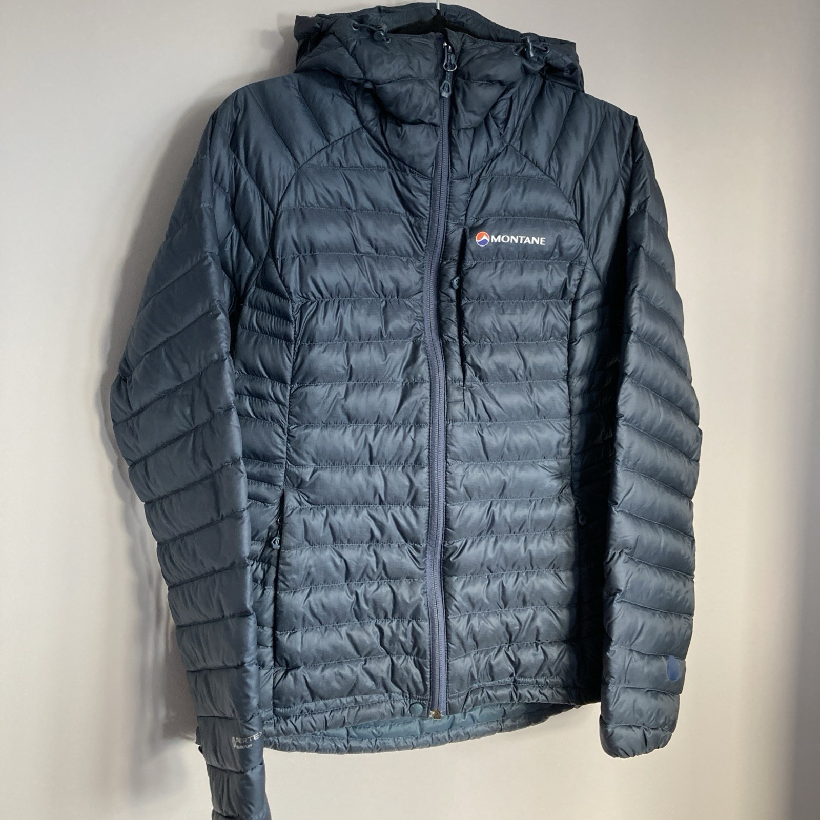 Montane Down Puffer Jacket Womens UK 8 Padded Green Hooded Pertex