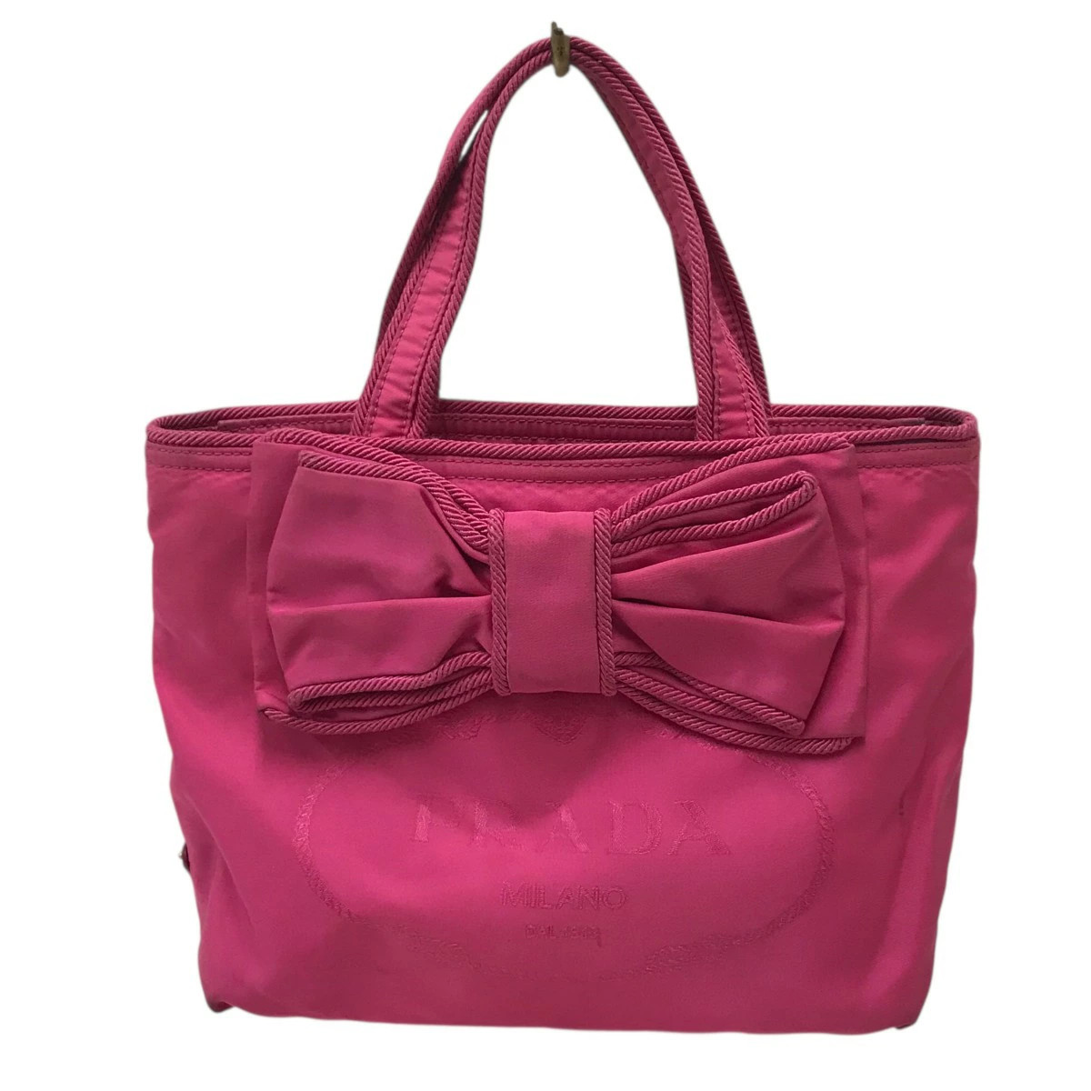 Prada Pink Nylon Ribbon Purse Vintage Authentic thumbnail 2