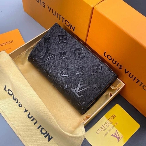 LLouisV -V60235 -Embossed Monogram Wallet - Black- 13.5 × 9.5 × 3.5cm- NEW - product listing photo