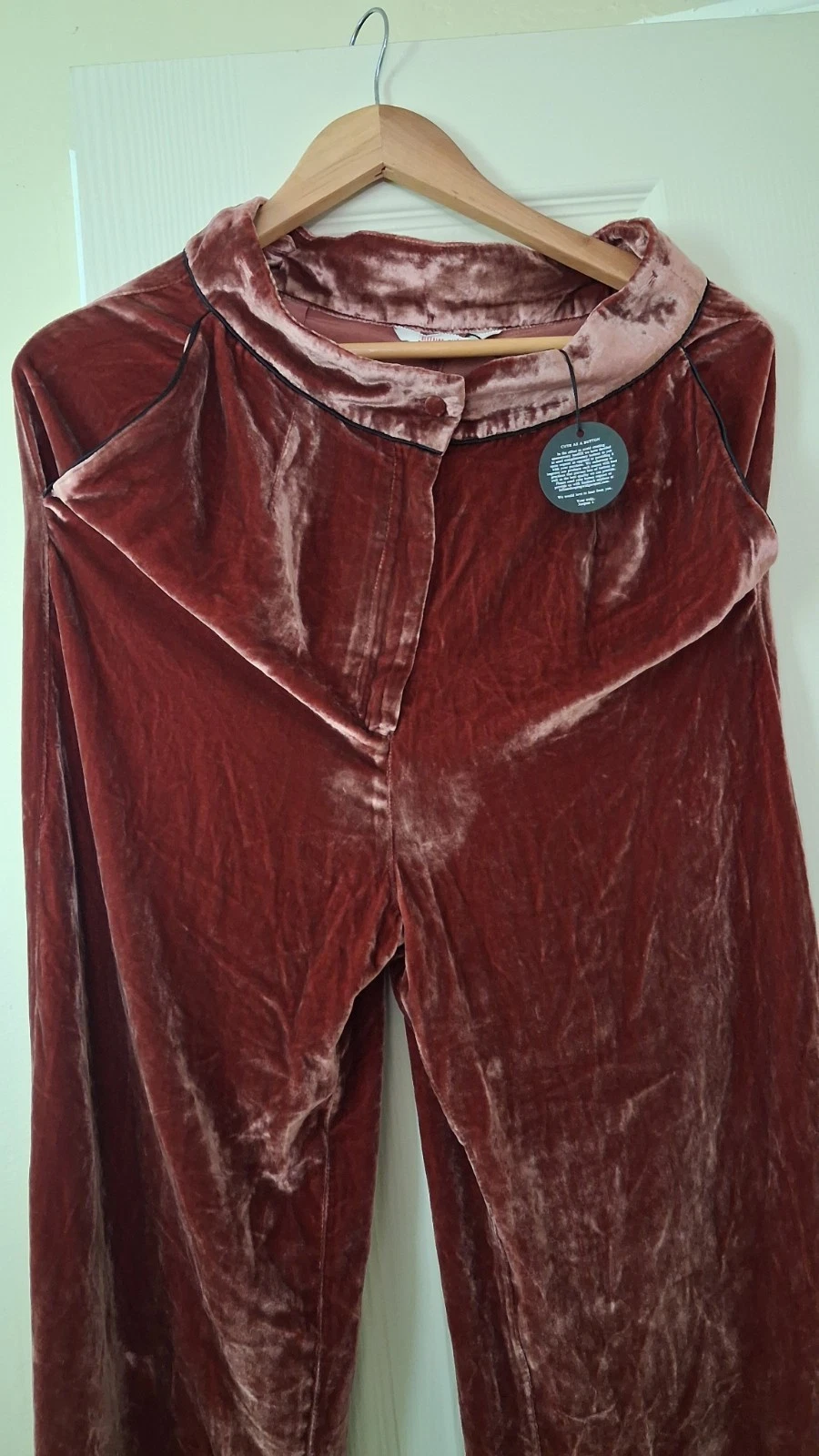 Sleeping With Jacques Velvet Silk Lounge Pants Size S US 4 Rose Pink Wide Leg
Opens in a new window