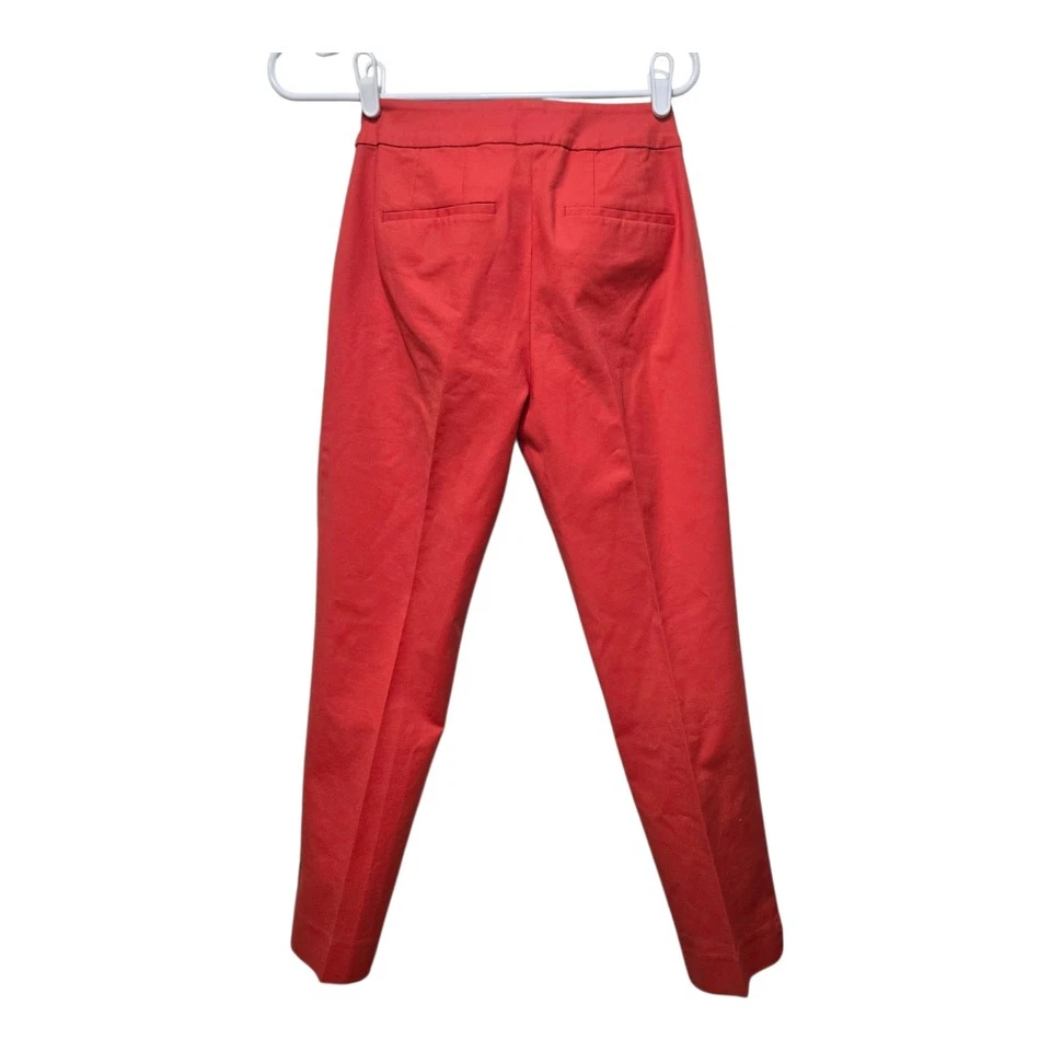 Boden Women’s Petite Size 6P Coral Red Ankle Pants Cotton Blend - Image 2 of 4