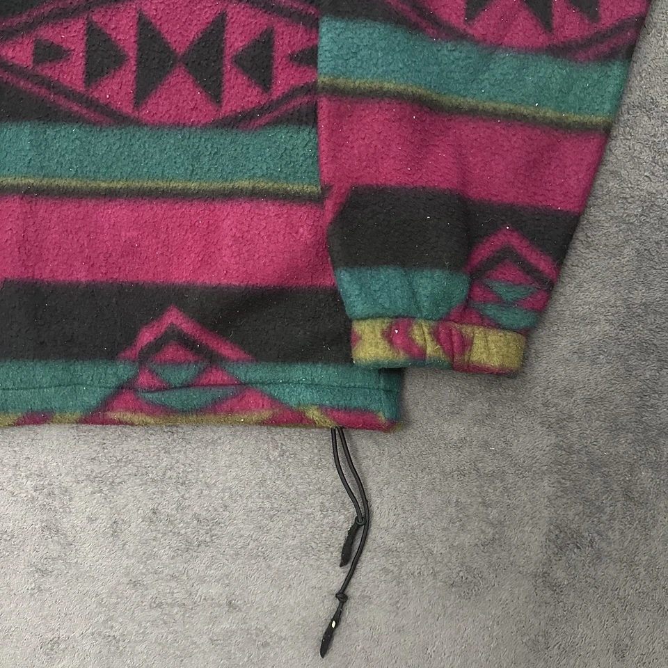 Pullover polar Sierra Azteca blanco vintage años 90 talla mediana hecho en EE. UU. a presión Foto 2 de 4