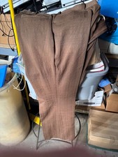 MEN'S VINTAGE POLYESTER PANTS SLIGHT BELL BOTTOM AND CREASES 38" waist