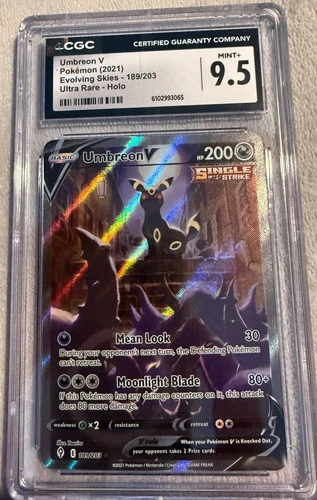 Umbreon V (Alternate Full Art) 189/203 Evolving Skies Holo CGC 9.5