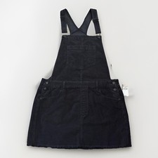 American Eagle Black Corduroy Overall Jumper Dress Women’s Large NWT