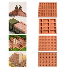 Miniature Red Brick Mould Functional Diorama Easy to Demould DIY Making Tool