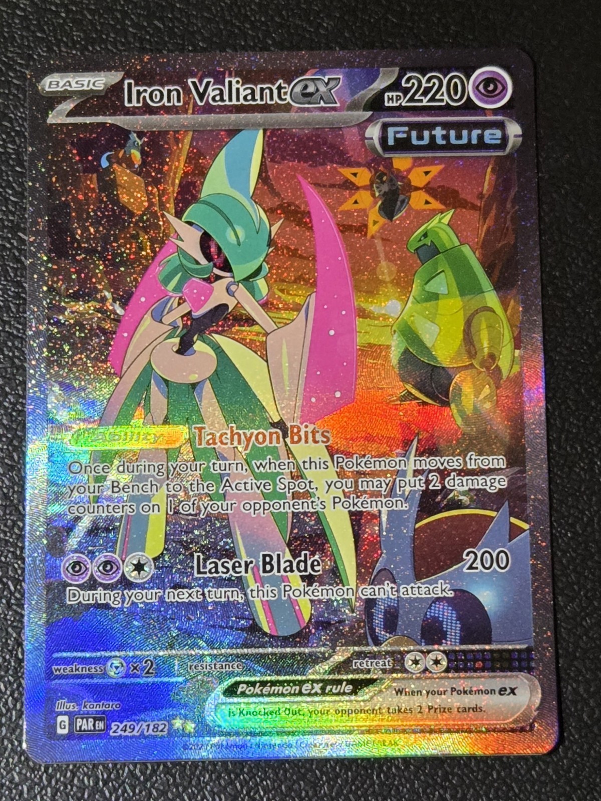Pokemon TCG Paradox Rift Iron Valiant ex 249 Special Illusion Rare NEAR MINT NM