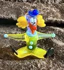 Vintage Murano Italian Glass Miniature Hand Blown Clown Rare Mid Century
