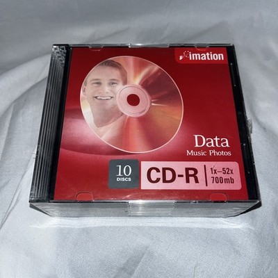 Imation 10 pack CD-R 1x-52x 700MB  Music Photos Data NEW Sealed