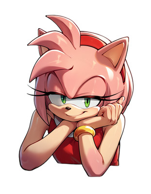 Amy Rose Portrait Vinyl Car Decal Sticker 7'' Weatherproof