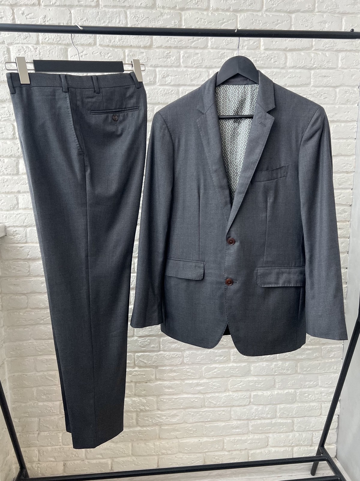 SuitSupply Gray Super 110's Wool Suit Men's Size XS