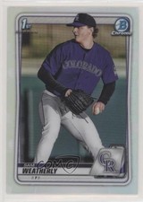 2020 Bowman Draft Chrome Refractor Sam Weatherly #BD-109 6h5