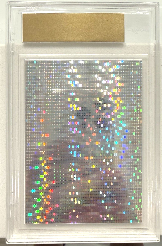 2025 Leaf Metal Football Base Gold Pulsar Proof Auto 1/1 Jordon Davison view 2