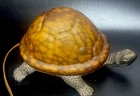 Vintage Tiffany Style Amber Glass Turtle Accent Lamp Night Light